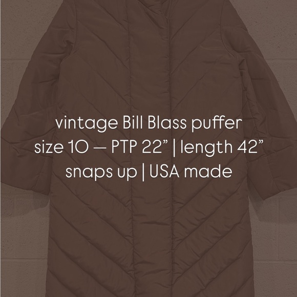 🐻 Vintage BILL BLASS long puffer coat | size 10 - Picture 7 of 7